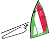 Комплект Виндсерфинга Starboard Windsurfer Rig Set 5.7 Green/Red